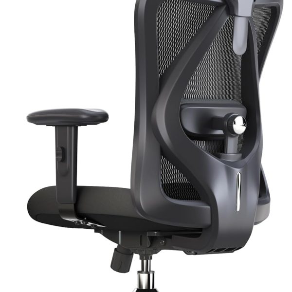 Office Chair for Big and Tall People Adjustable Headrest with 2D Armrest Lumbar Support and PU Wheels Swivel Tilt Function Black