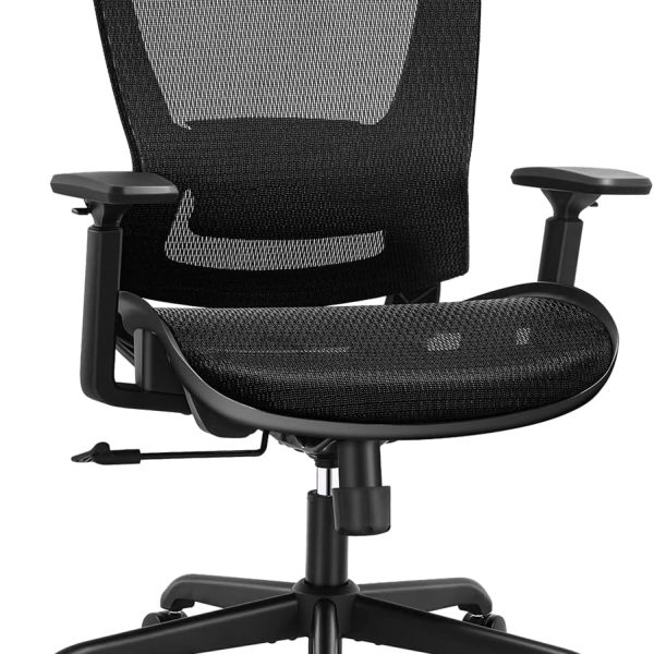 Mesh Office Chair,Computer Desk Chair,Sturdy Task Chair- Adjustable Lumbar Support & Armrests,Tilt Function,Comfort Wide Seat,Swivel Home Office Chair (Black)
